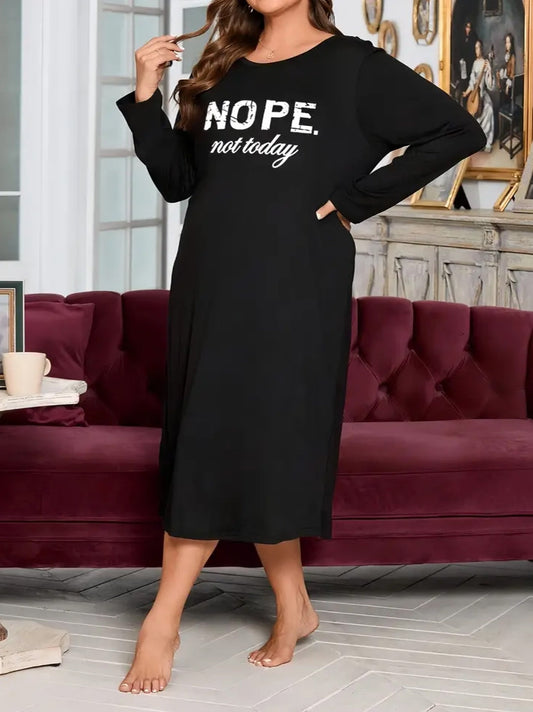 Not Today Plus Size Sleepshirt