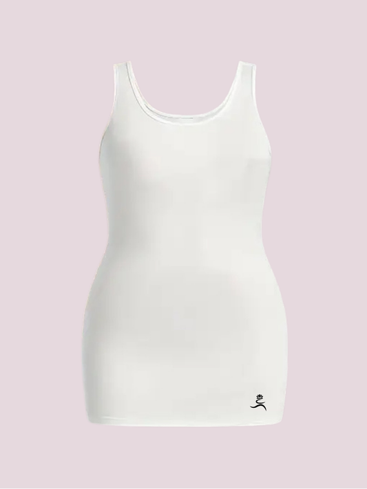 Amellia Perfect Plus Size Tank by Run Free by Vee in White