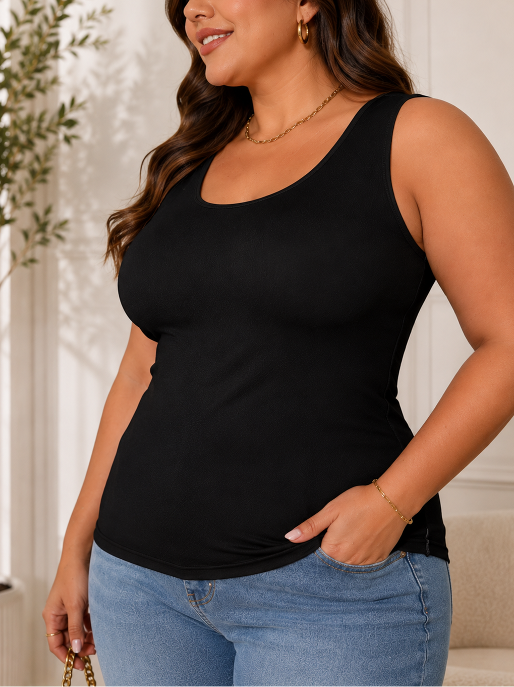 Rachel Everyday Basic Plus Size Tank Top