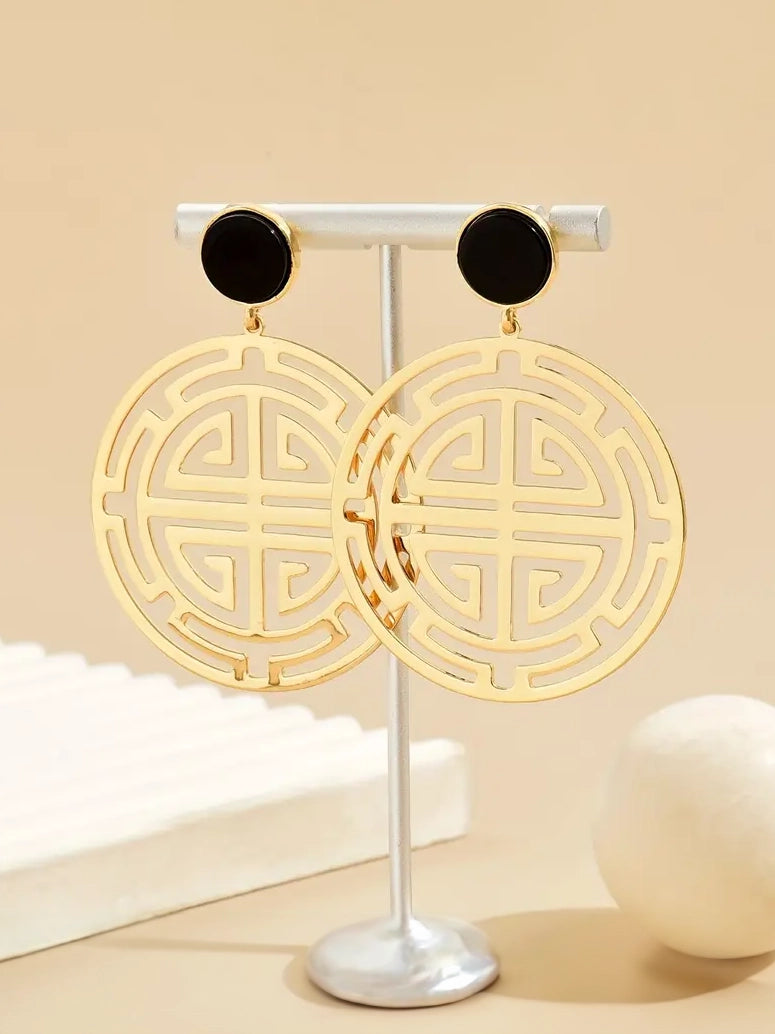 Maze Cutout Statement Earrings