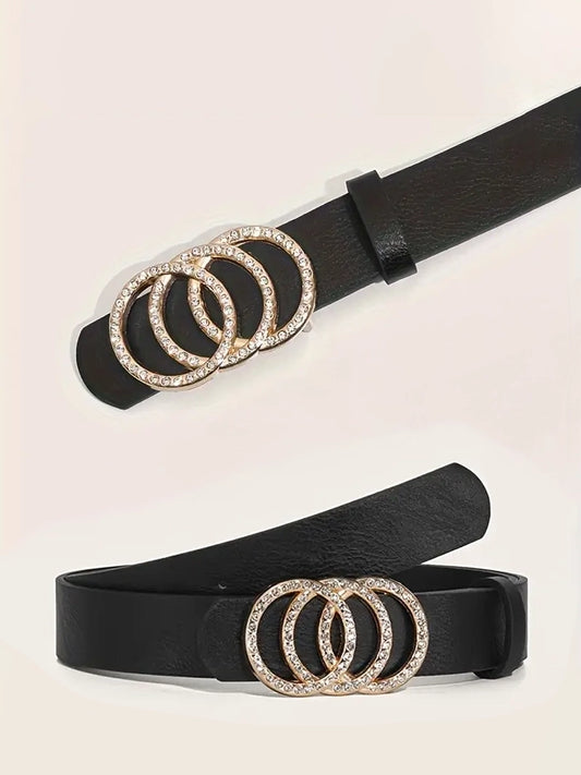 Triple Ring Buckle Plus Size Belt