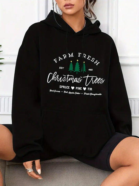 Christmas Plus Size Graphic Hoodie