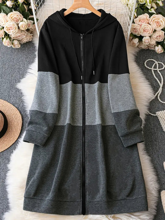 Davina Plus Size Hoodie Sweatshirt Dress