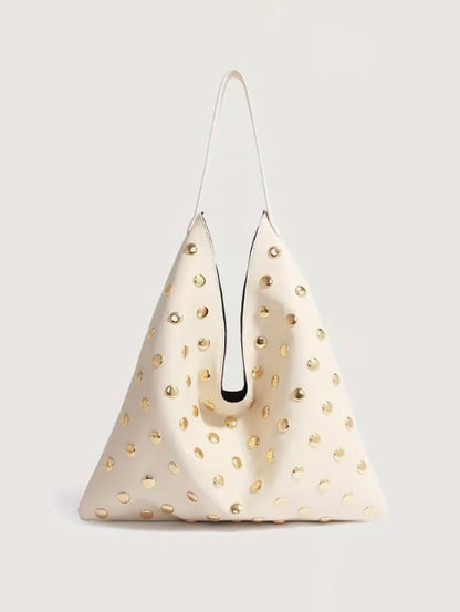 Slouch Studded Shoulder Bag