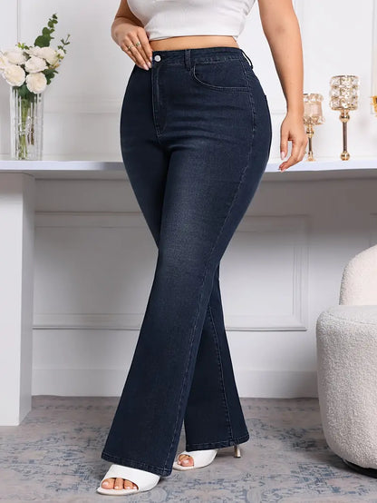 Susan Plus Size High Waist Flare Jeans