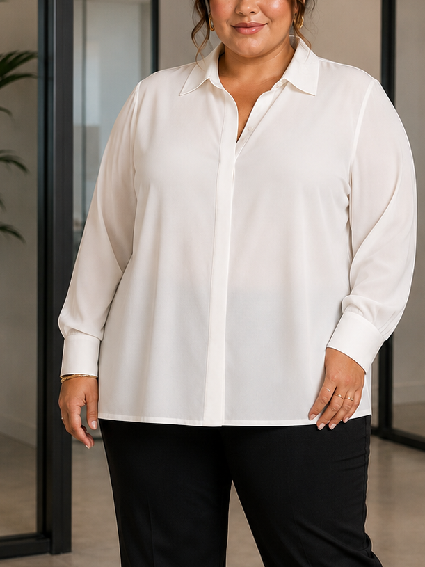 Renee Button Down Plus Size Blouse