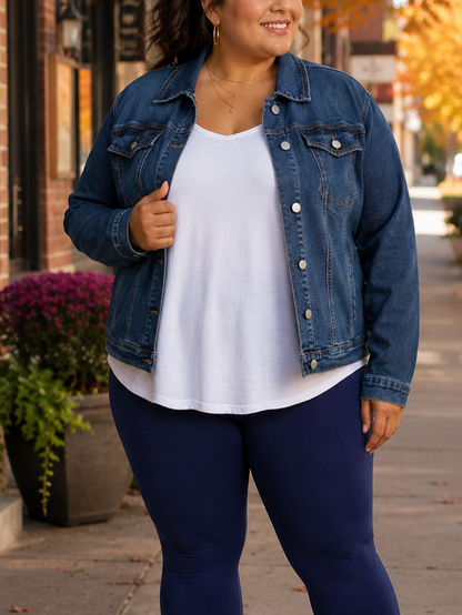 The Classic Plus Size Jean Jacket