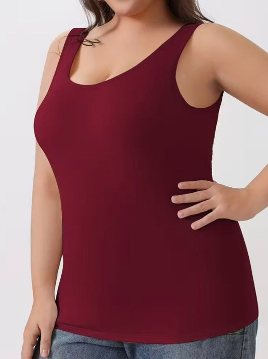 Freesia Plus Size Tank Top by Run Free by Vee in Wine