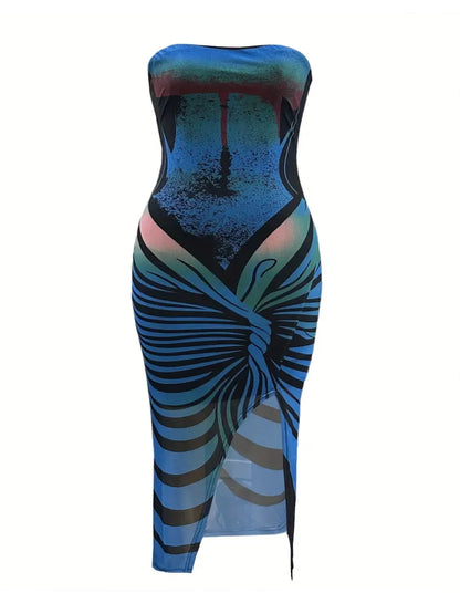 Amaranthe Plus Size Bodycon Tube Dress