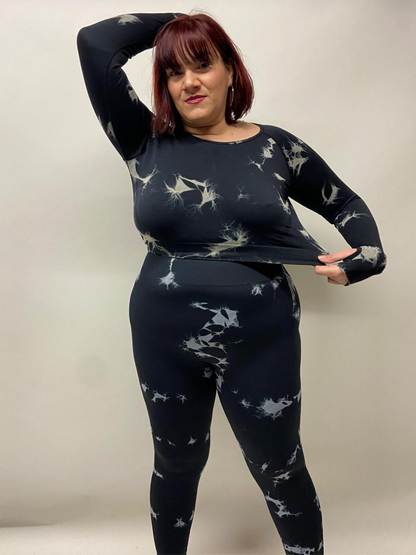 Hazel Plus Size L/S Crop Top by Run Free by Vee