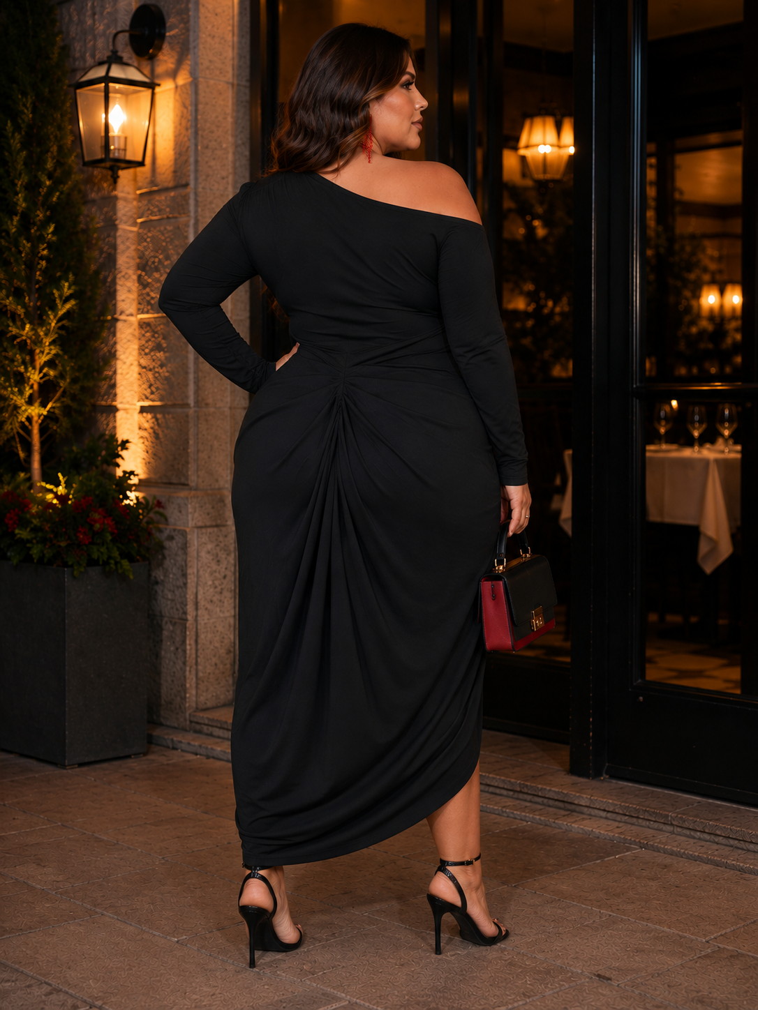 Julia One Shoulder Plus Size Dress