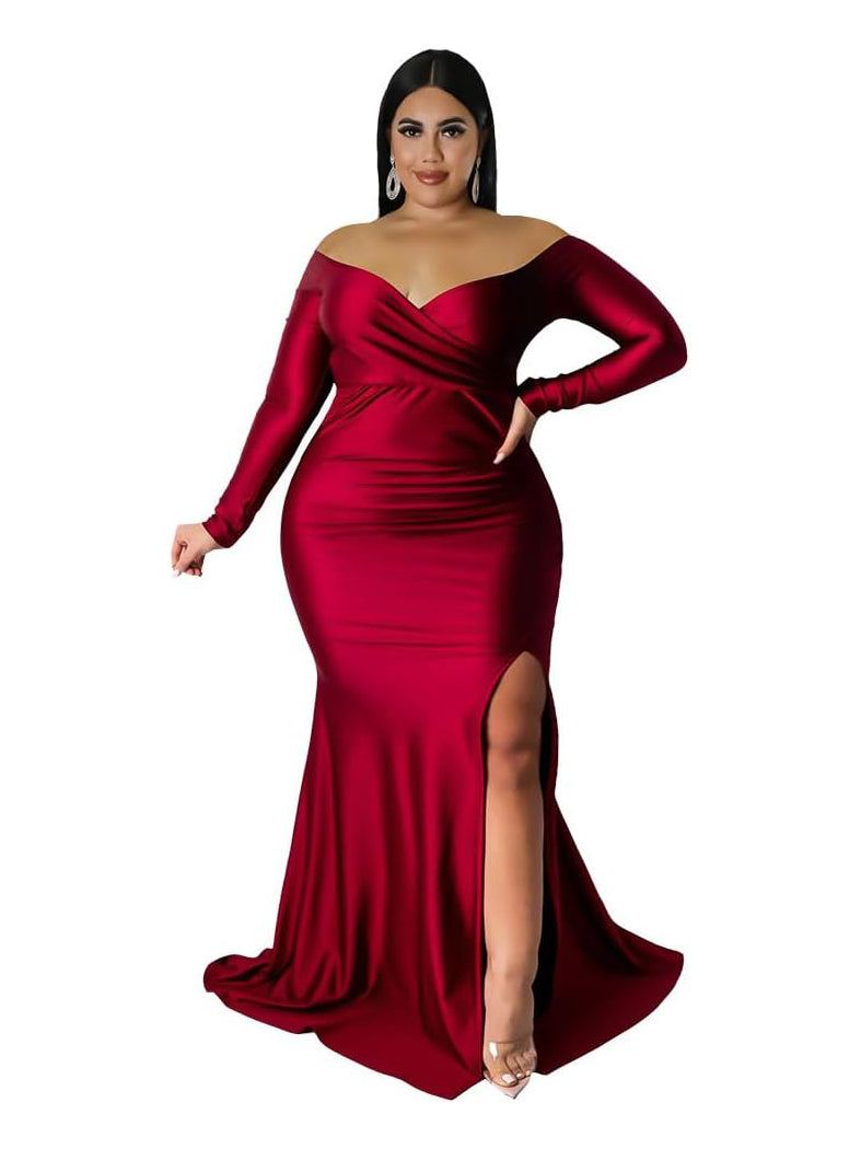 Helena Plus Size Mermaid Bodycon Gown