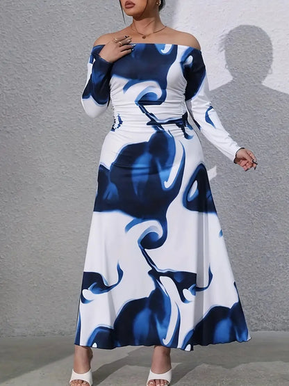 Monique Off Shoulder Plus Size Dress