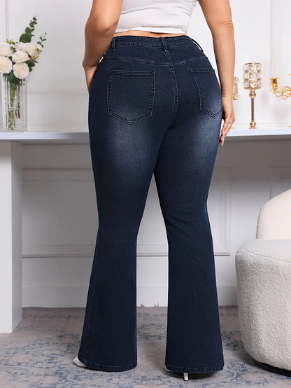 Susan Plus Size High Waist Flare Jeans