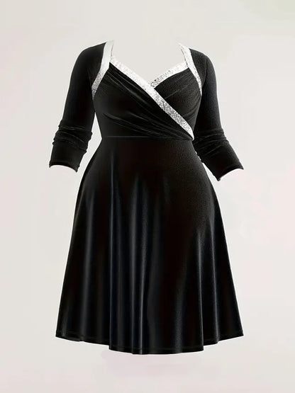 Elsie Plus Size Velvet Party Dress