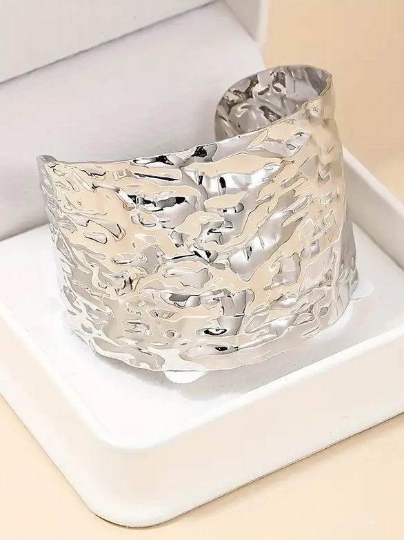 Hammered Metal Cuff Bracelet