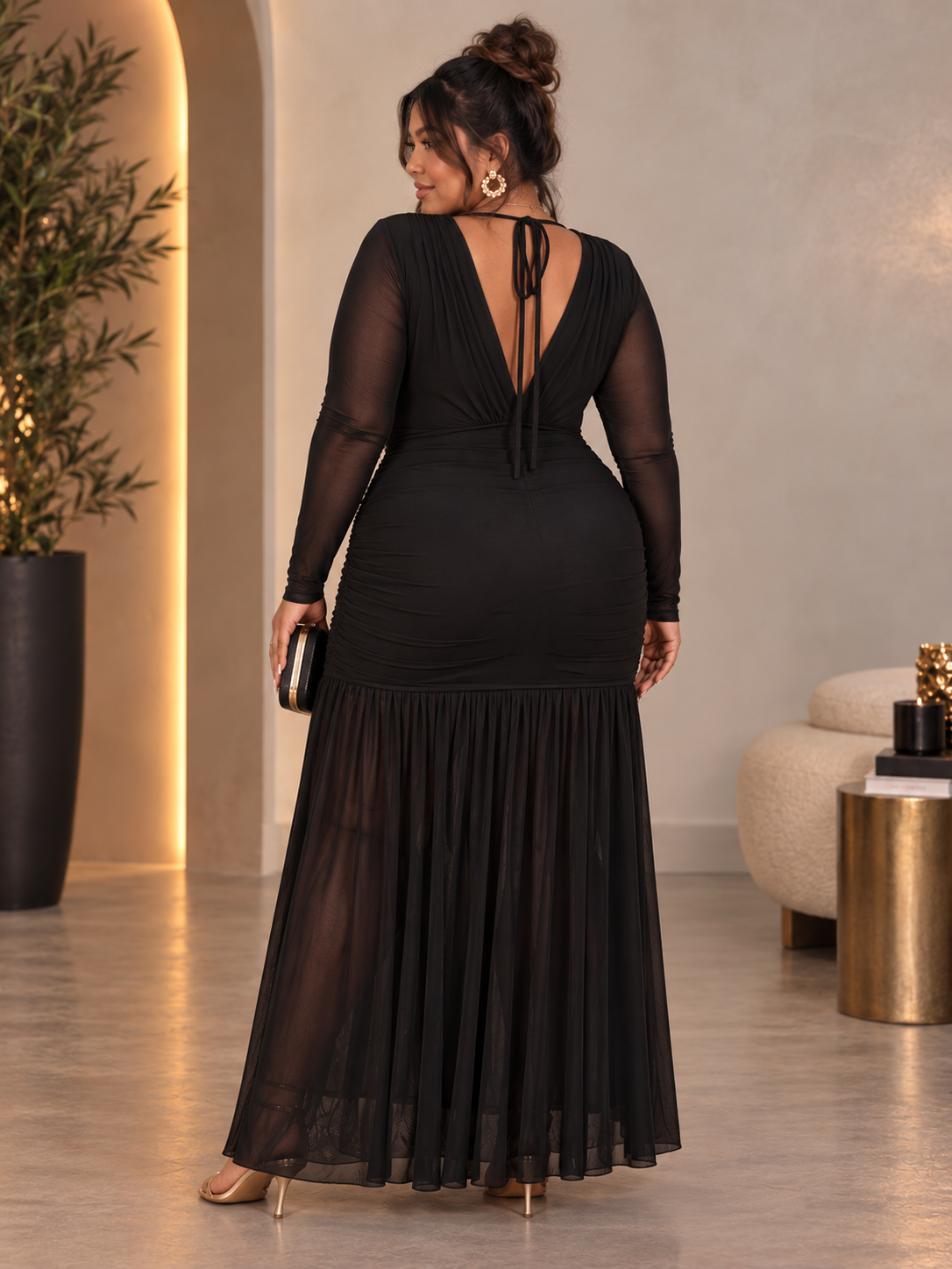 Moonlight Darkness Plus Size Gown