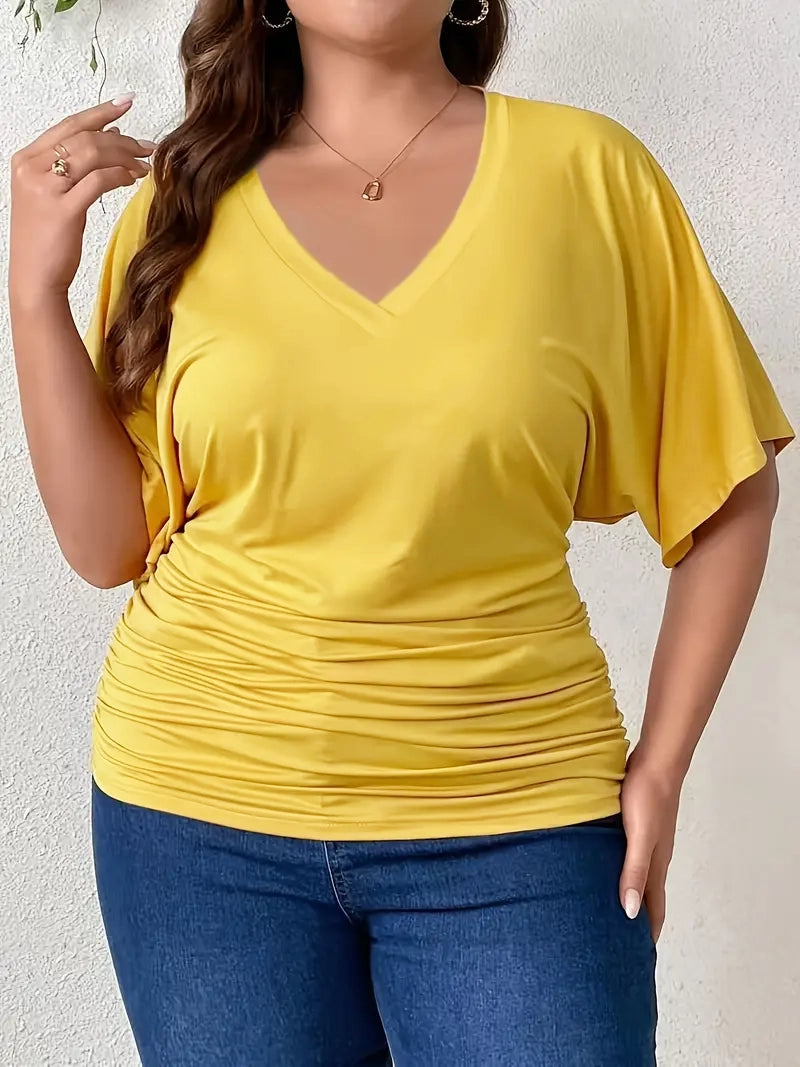 Leanna V-neck Plus Size Top