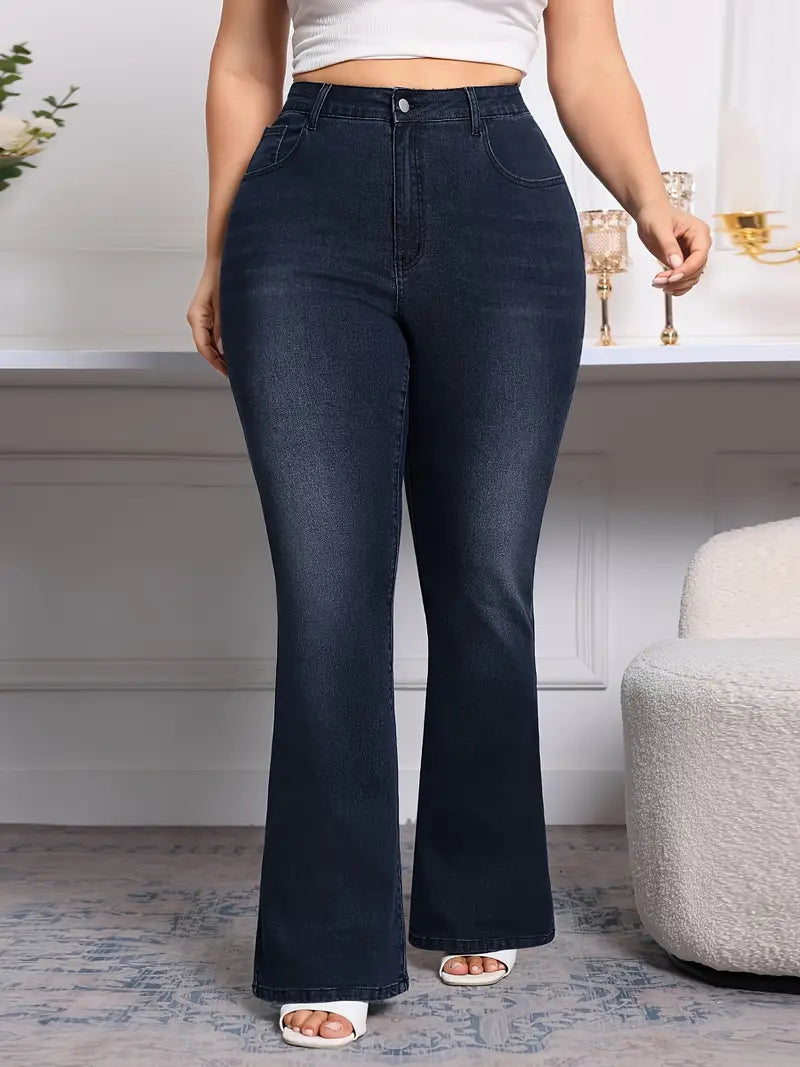 Susan Plus Size High Waist Flare Jeans