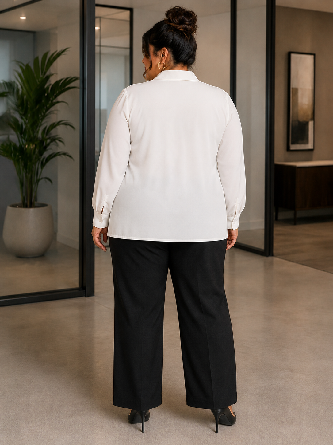 Renee Button Down Plus Size Blouse