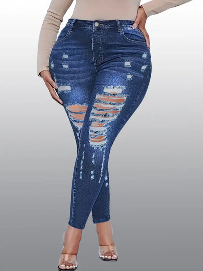 Rosario Distressed Skinny Plus Size Jeans