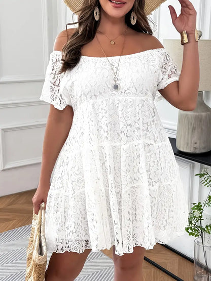 Hana Off Shoulder Plus Size Dress