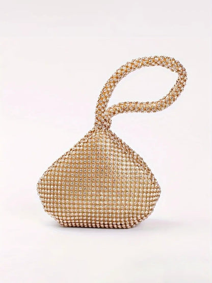 Gold Rhinestone Evening Bag