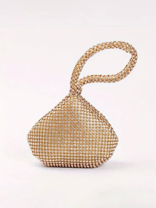 Gold Rhinestone Evening Bag