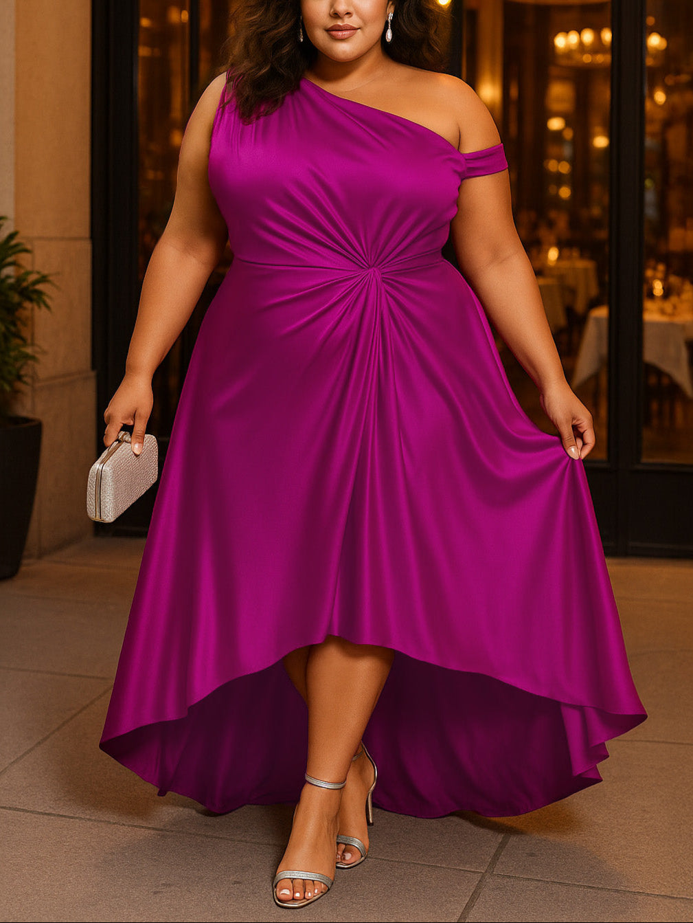 Kaia Asymmetrical Plus Size Dress