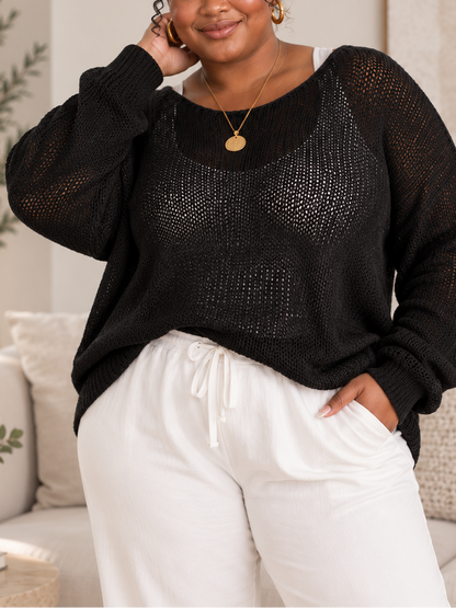 Alex Knitted Plus Size Sweater
