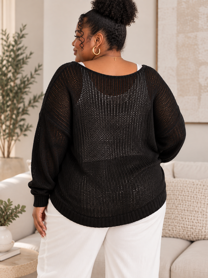 Alex Knitted Plus Size Sweater