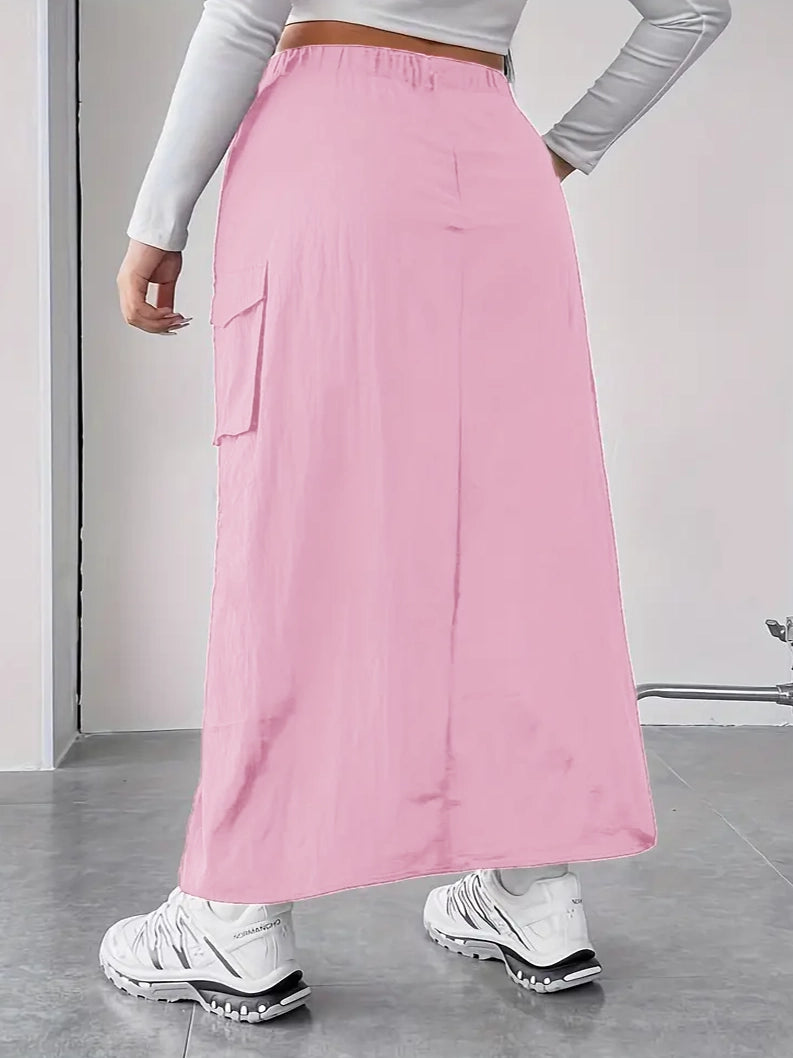 Topaz Plus Size Cargo Skirt by Run Free by Vee