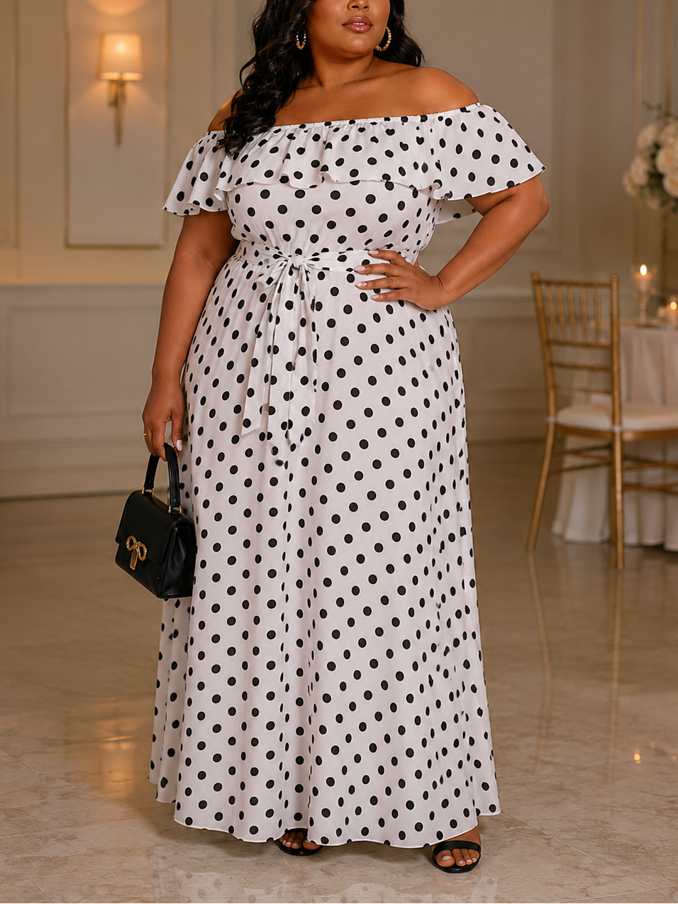 Polka Dot Bliss Plus Size Dress