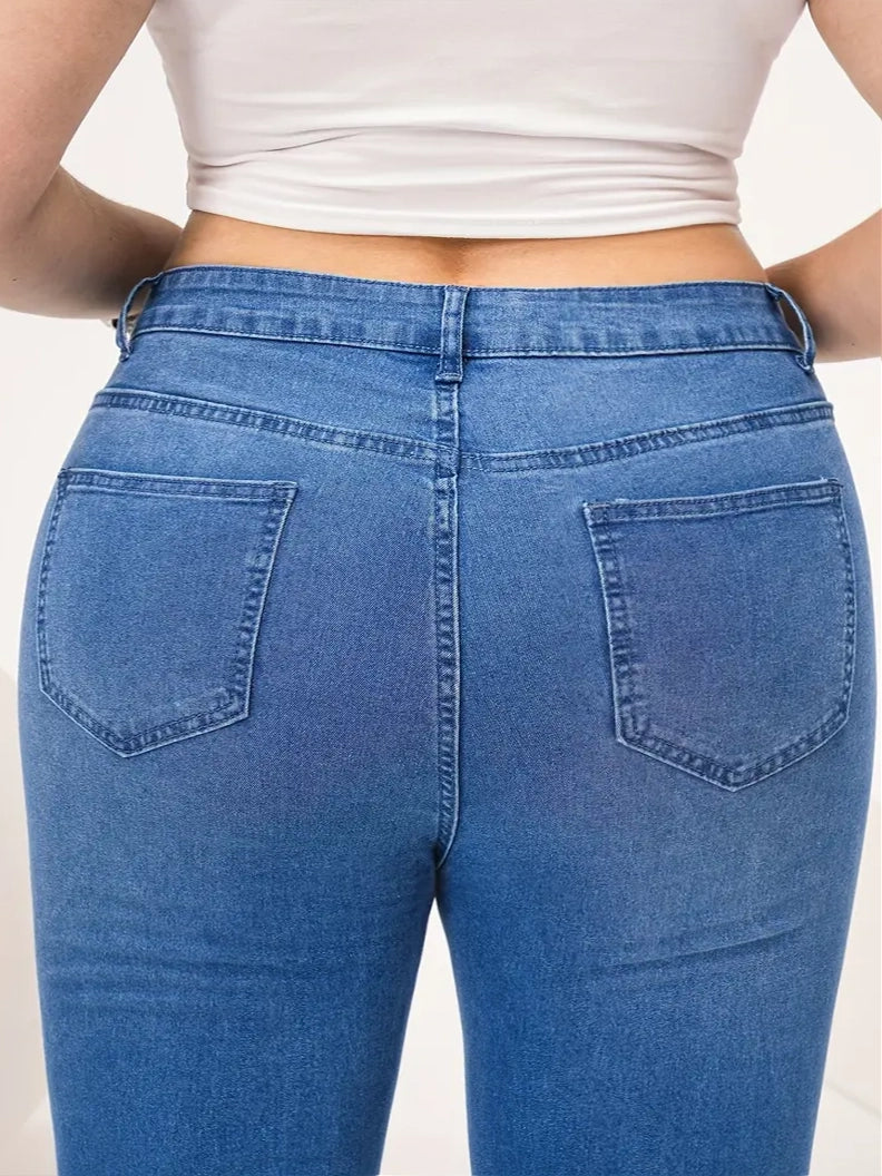 Kristen Plus Size High Waist Flare Jeans