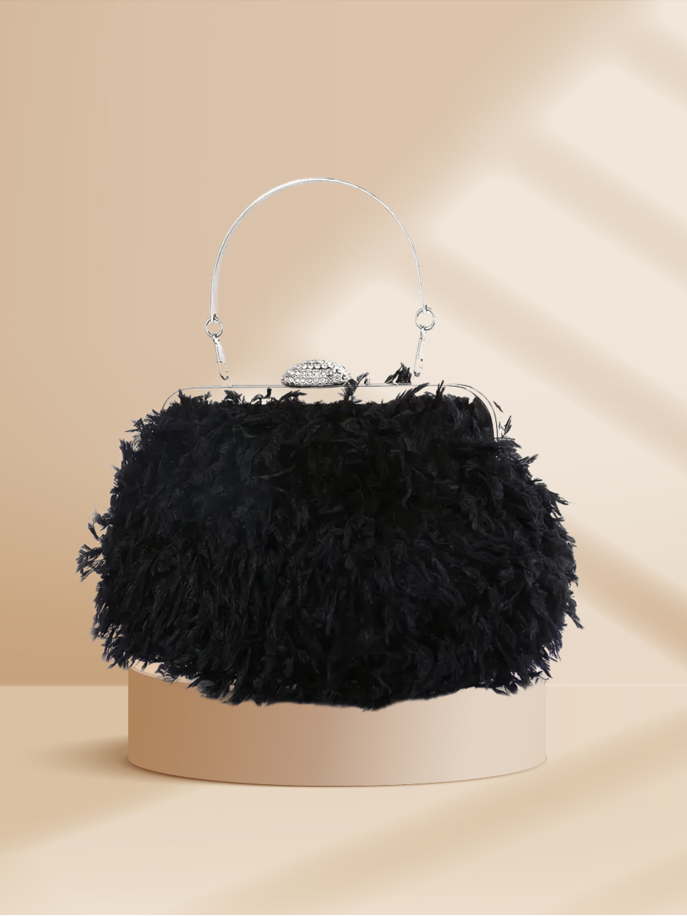 Feathery Fur Elegant Evening Bag