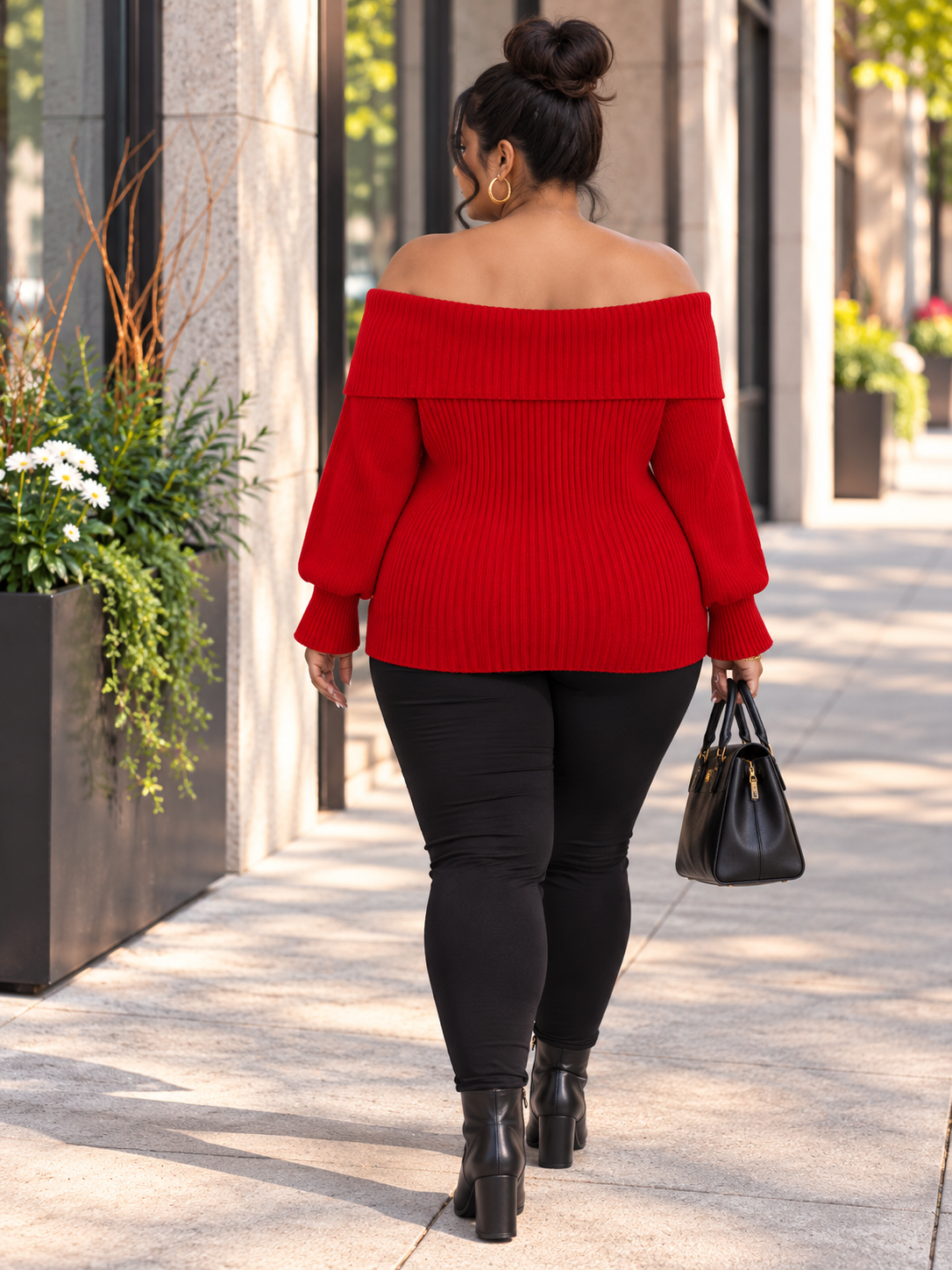 Isla Off Shoulder Plus Size Sweater