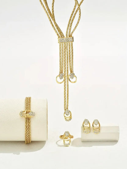 4 Piece Necklace, Ring and Earring Set