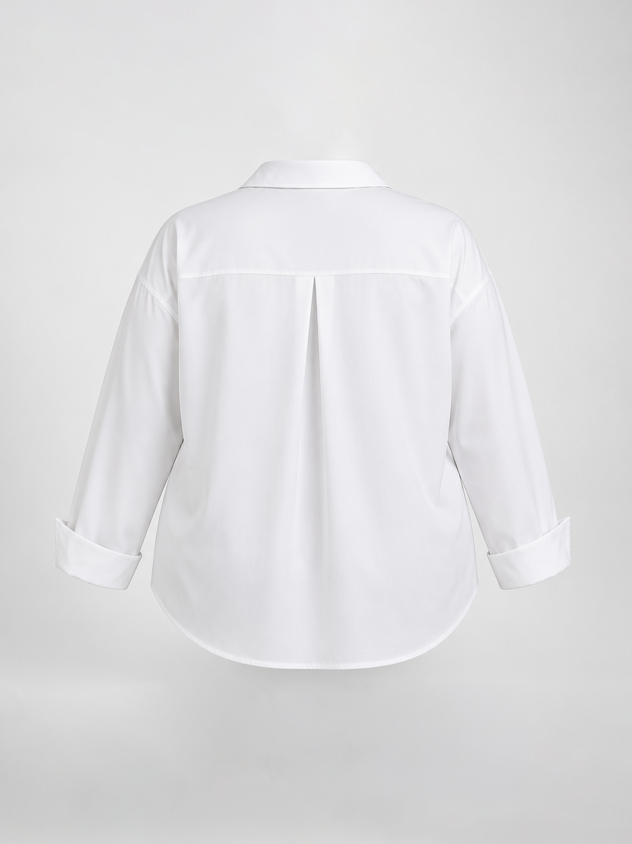 Classic Button Down Plus Size Blouse