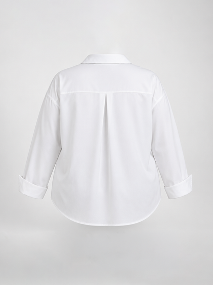 Classic Button Down Plus Size Blouse