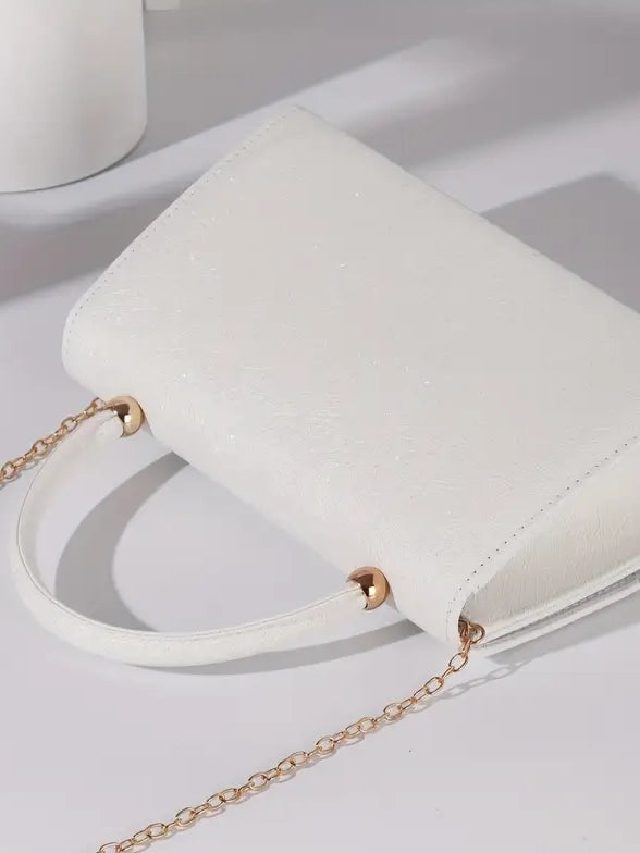 Evening Clutch White And Gold