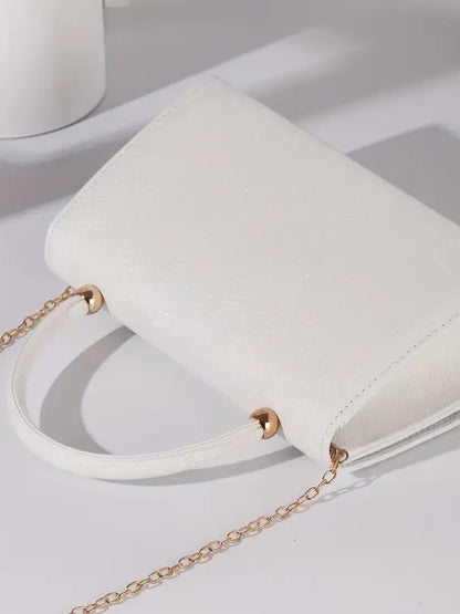 Evening Clutch White And Gold