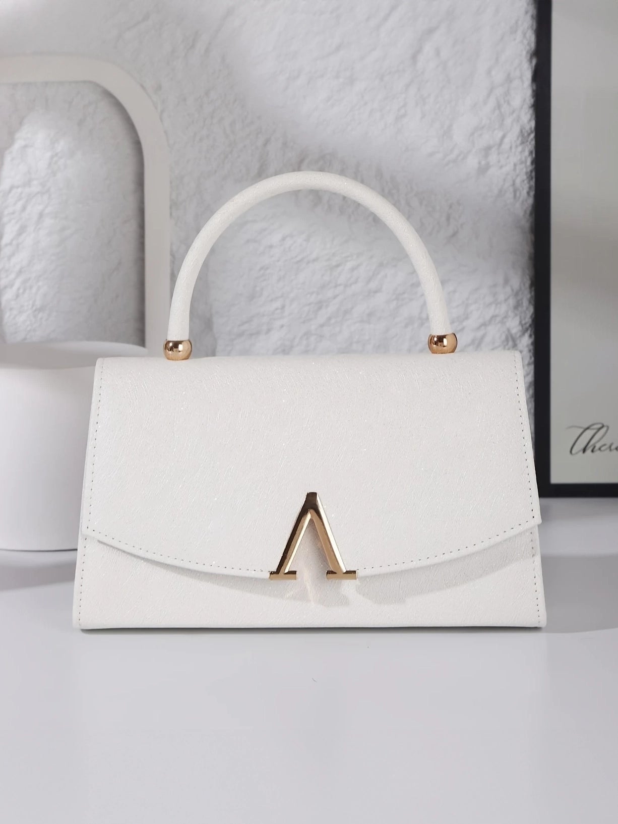 Evening Clutch White And Gold