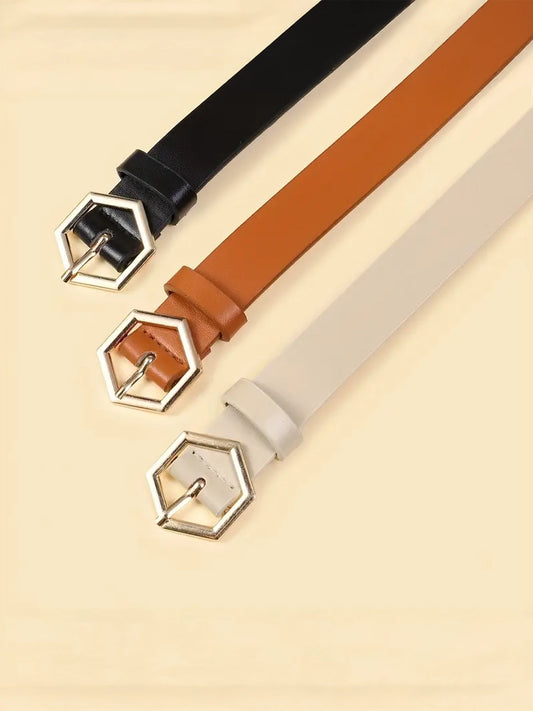 Geo Buckle Plus Size Belt