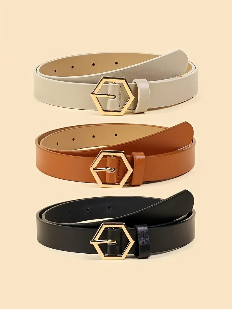 Geo Buckle Plus Size Belt