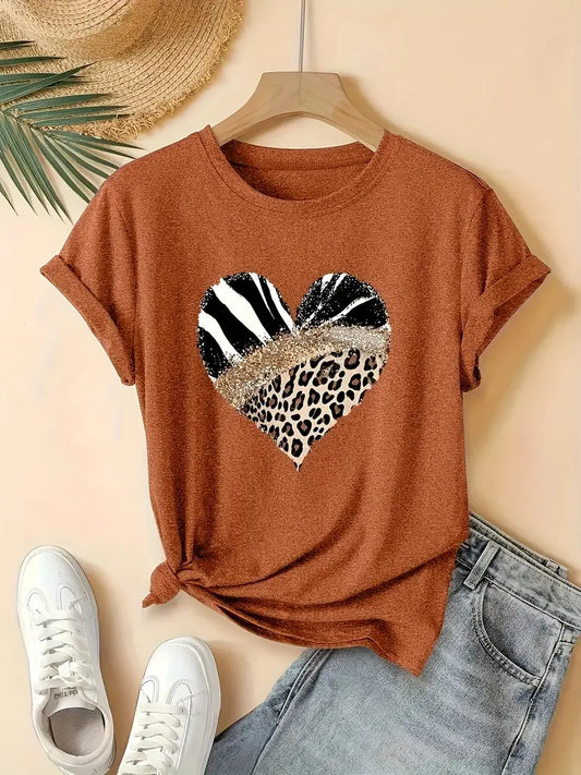 Wild Heart Graphic Plus Size T-shirt