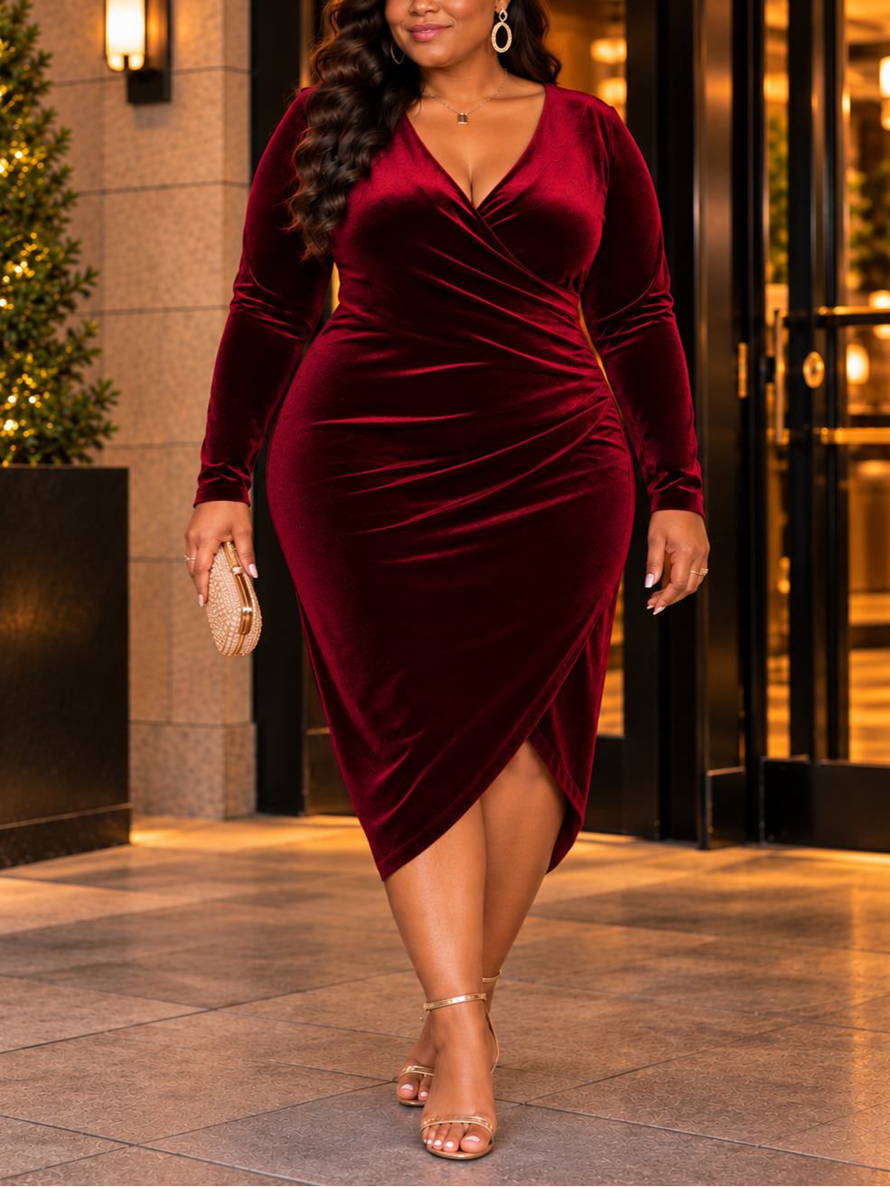 Ruby Velvet Plus Size Dress