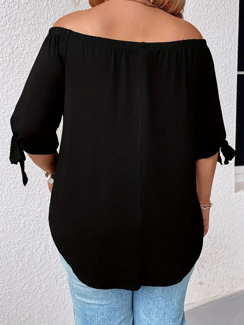 Cassy Plus Size Off Shoulder Top