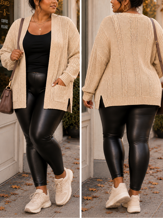 Rowan Plus Size Open Cardigan