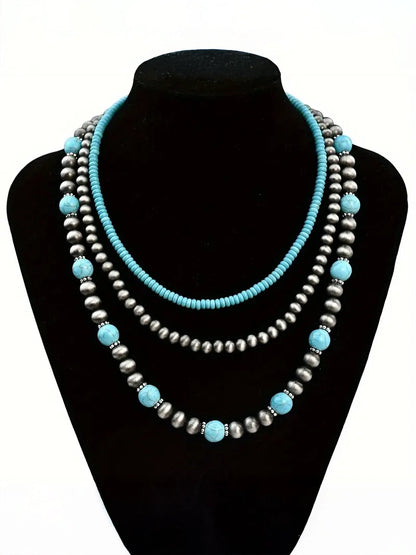 3 Layer Boho Western Necklace