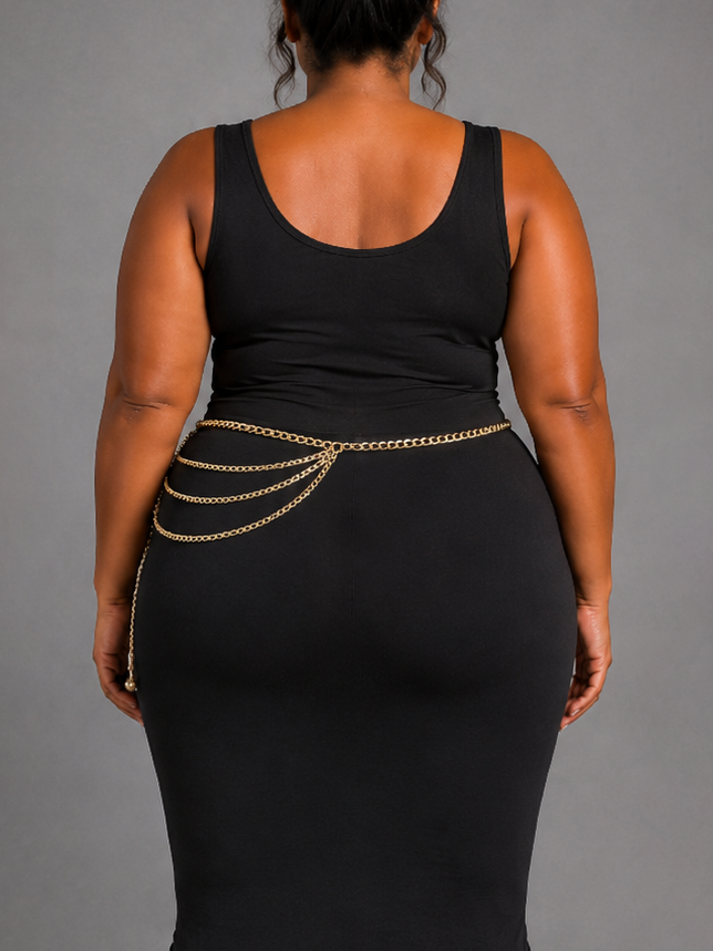 Layered Chain Plus Size Belt